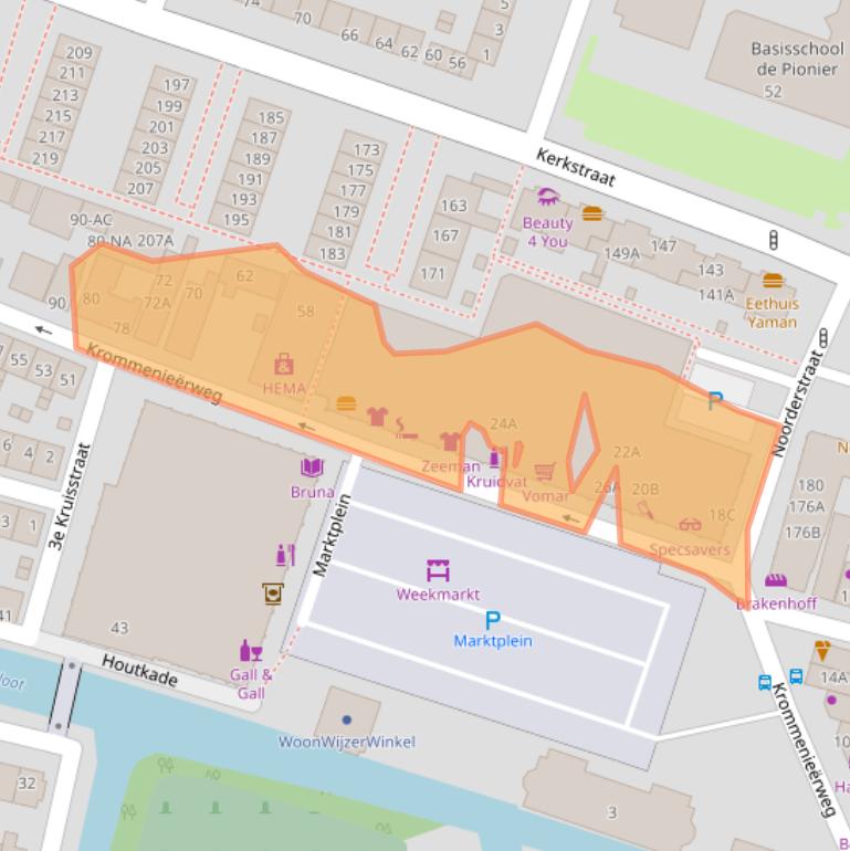 Kaart van postcodegebied 1521HK.