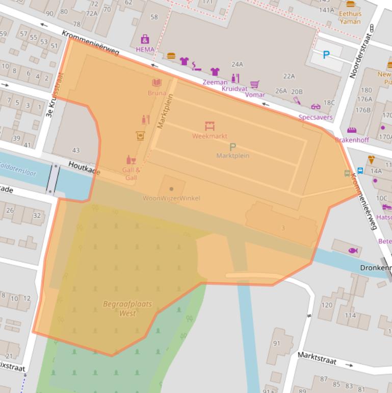 Kaart van postcodegebied 1521HS.