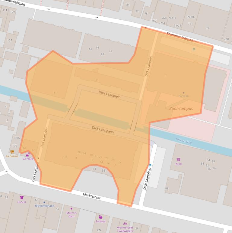 Kaart van postcodegebied 1521HT.