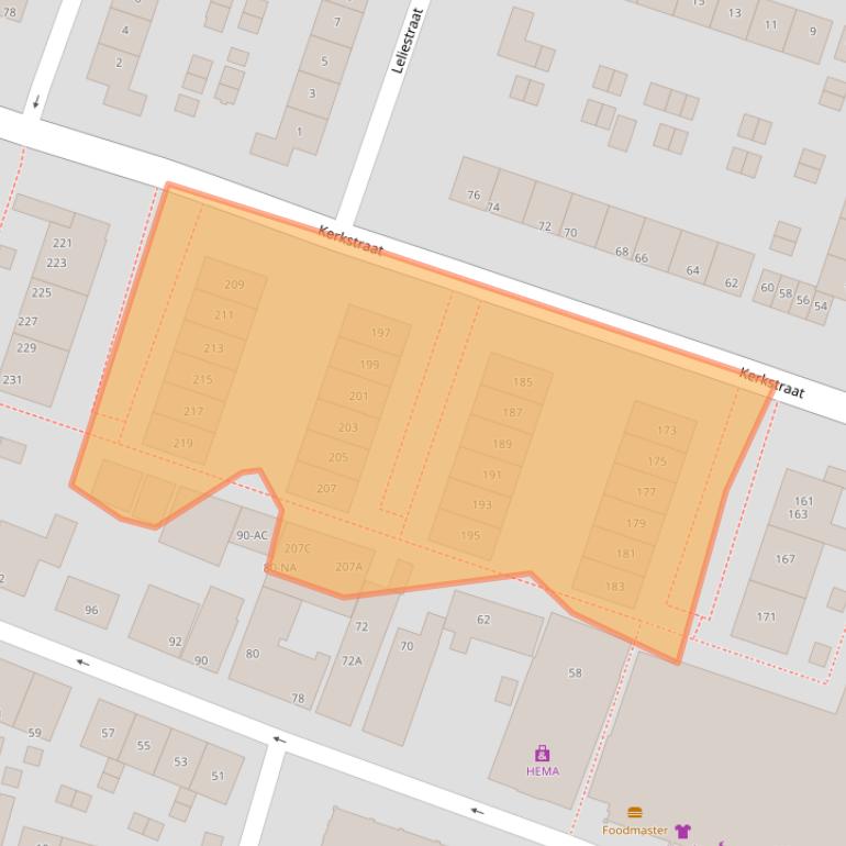 Kaart van postcodegebied 1521JH.