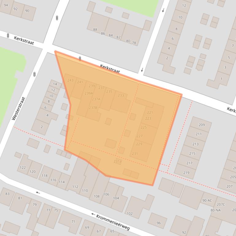Kaart van postcodegebied 1521JJ.