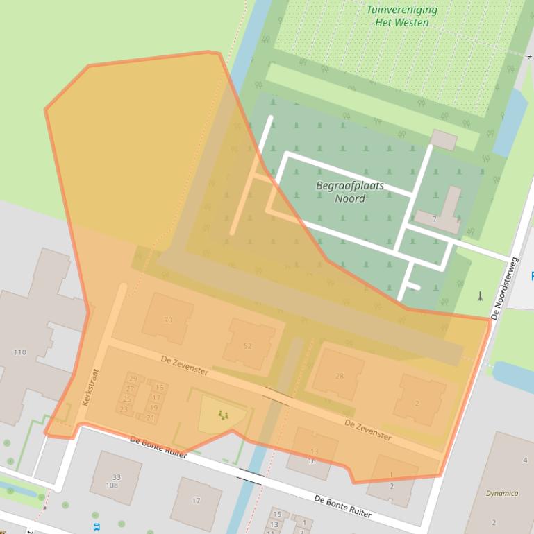 Kaart van postcodegebied 1521JT.