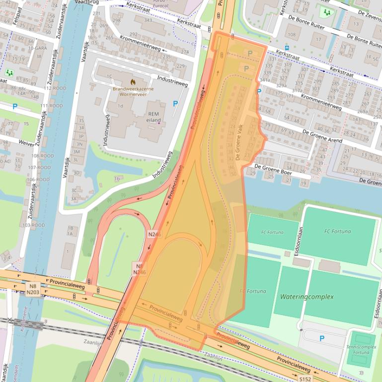 Kaart van postcodegebied 1521JW.