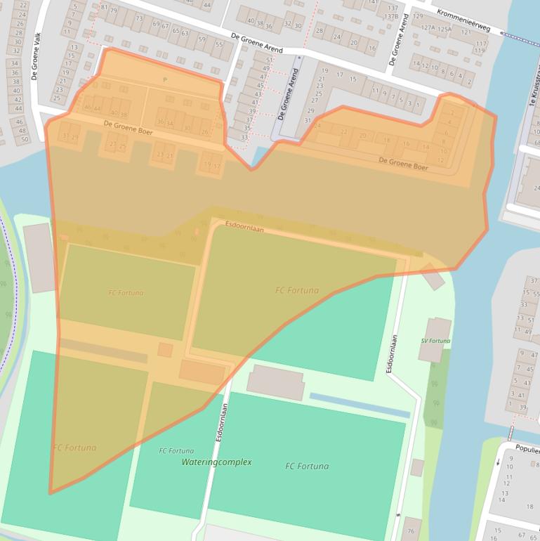 Kaart van postcodegebied 1521JZ.