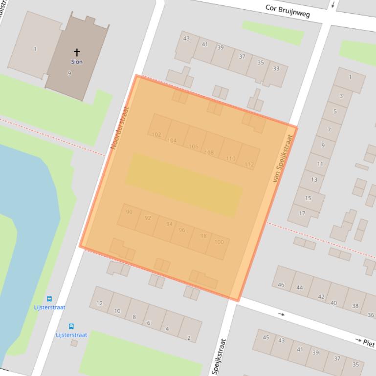 Kaart van postcodegebied 1521KD.