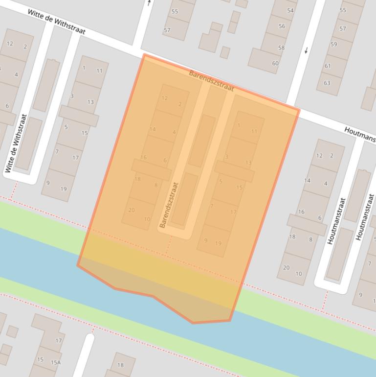 Kaart van postcodegebied 1521KG.