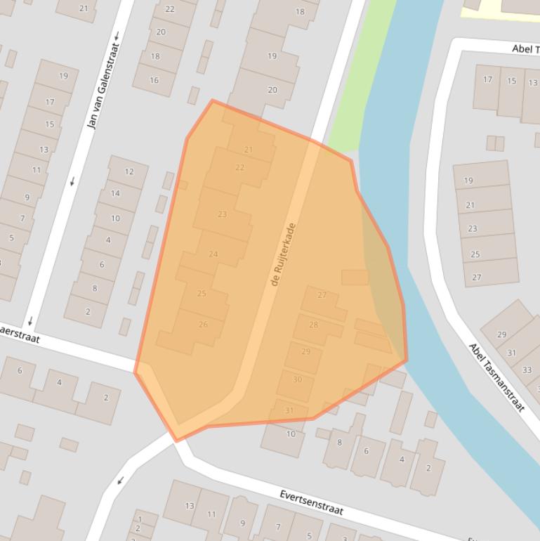 Kaart van postcodegebied 1521KM.