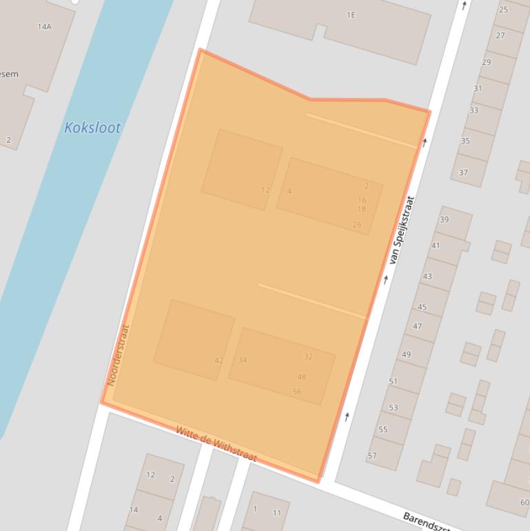 Kaart van postcodegebied 1521LK.