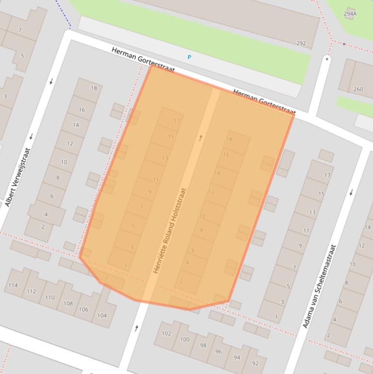 Kaart van postcodegebied 1521MP.