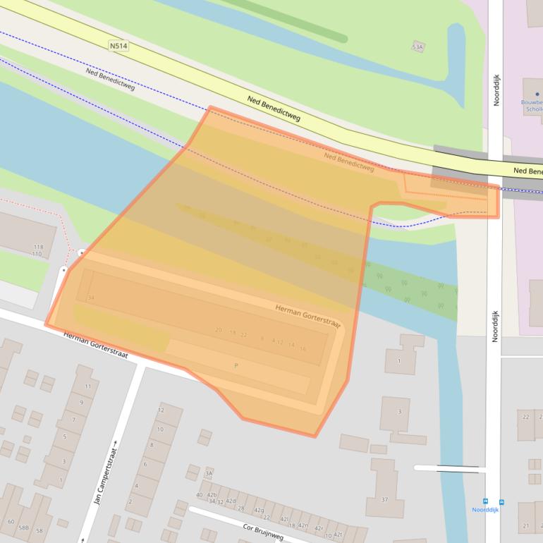 Kaart van postcodegebied 1521MT.