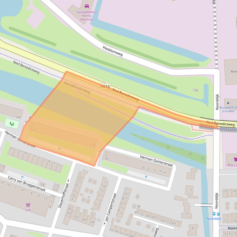 Kaart van postcodegebied 1521MV.