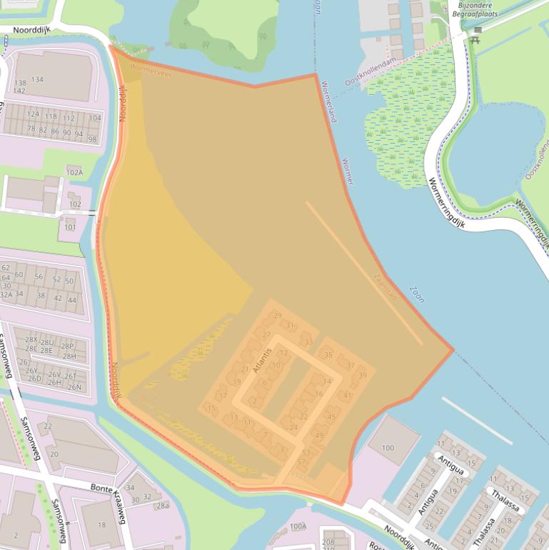 Kaart van postcodegebied 1521NT.