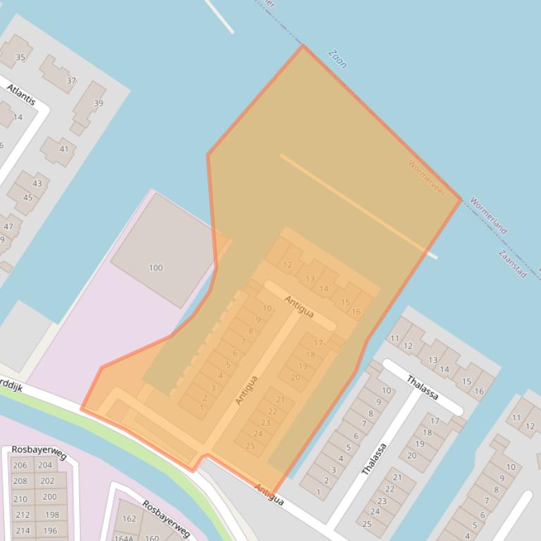 Kaart van postcodegebied 1521NW.