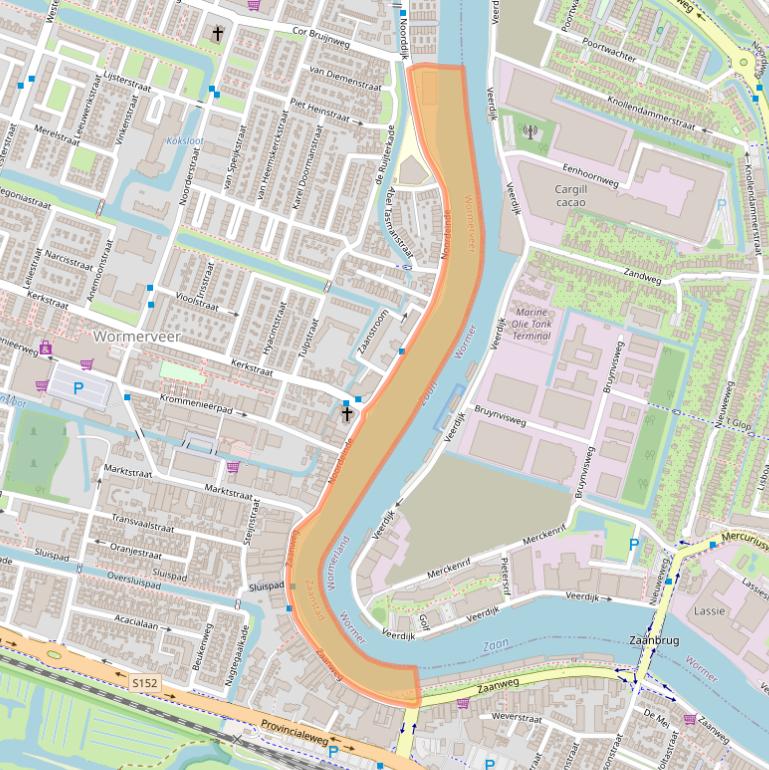 Kaart van postcodegebied 1521PG.