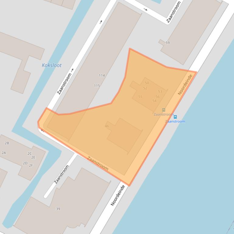 Kaart van postcodegebied 1521PM.