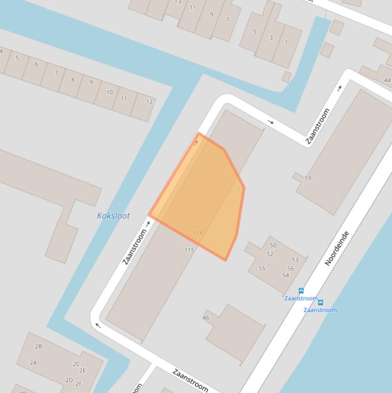 Kaart van postcodegebied 1521PP.