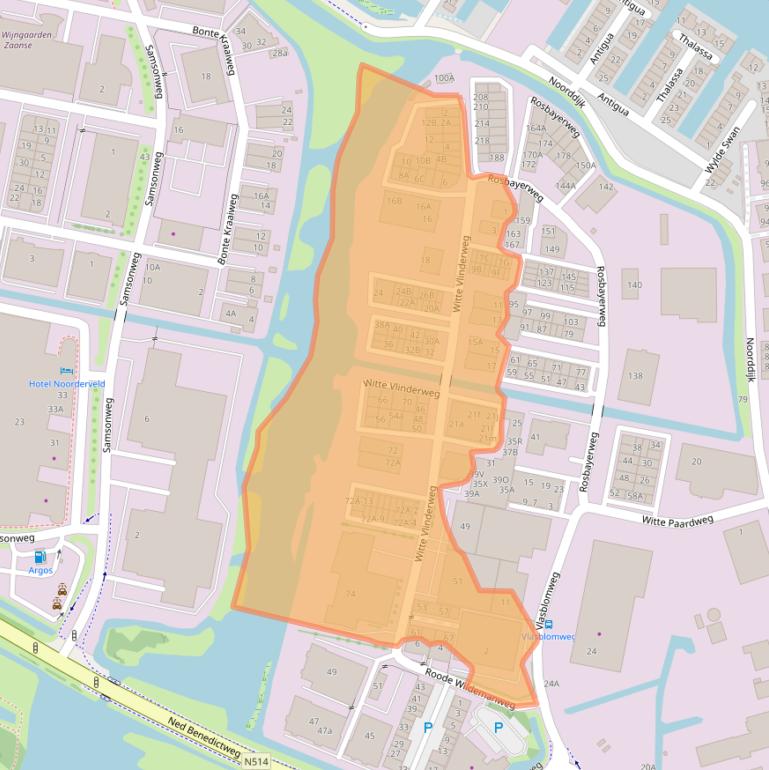 Kaart van postcodegebied 1521PS.