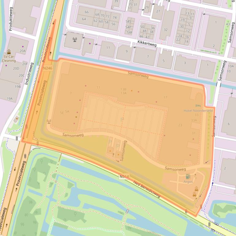 Kaart van postcodegebied 1521RA.