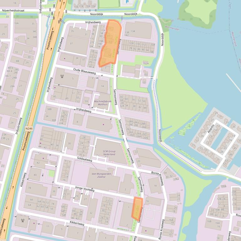 Kaart van postcodegebied 1521RB.