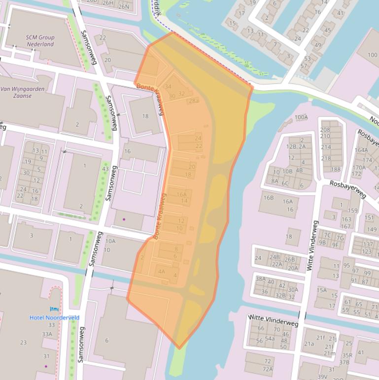 Kaart van postcodegebied 1521RD.