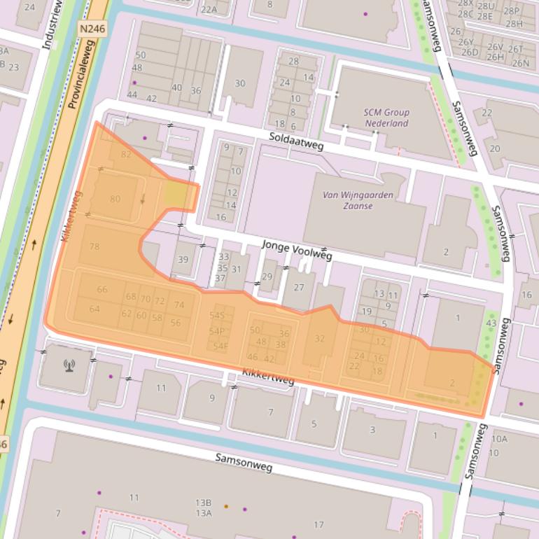 Kaart van postcodegebied 1521RG.