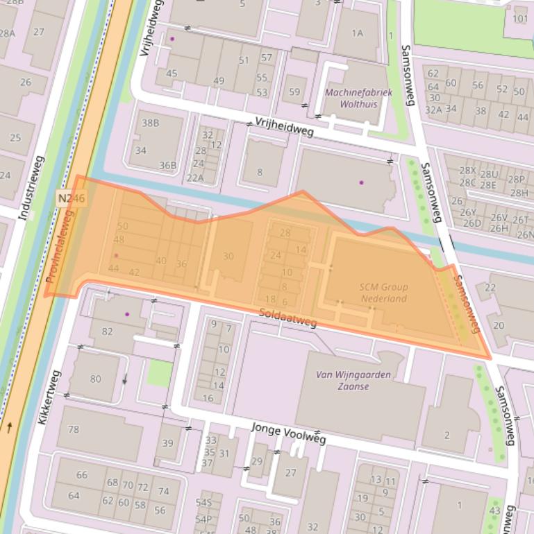 Kaart van postcodegebied 1521RL.
