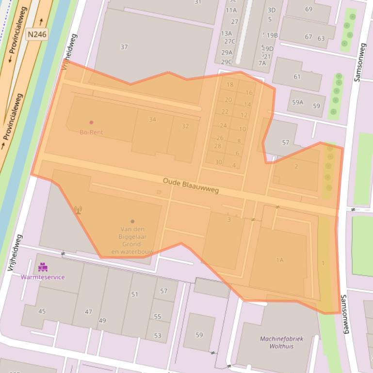 Kaart van postcodegebied 1521RN.