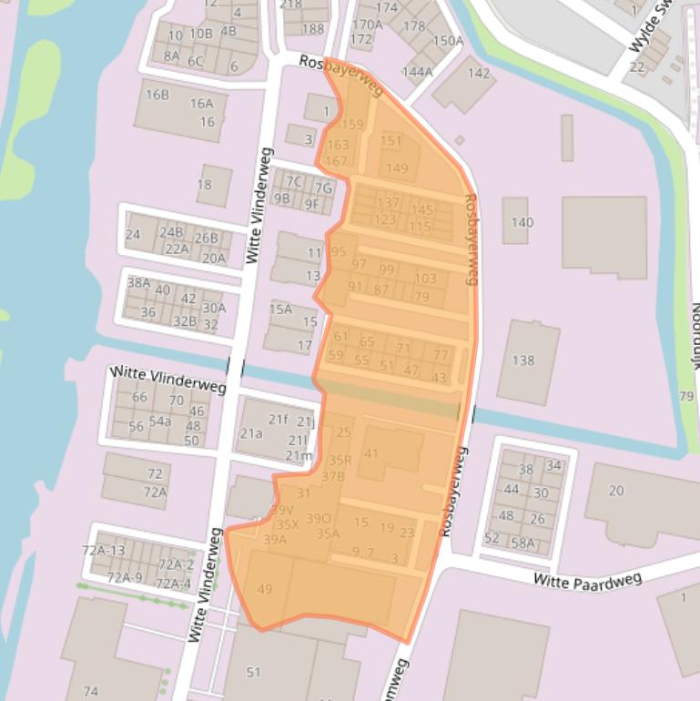 Kaart van postcodegebied 1521RW.