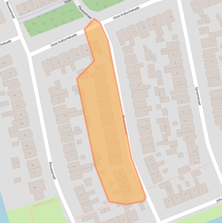 Kaart van postcodegebied 1521SK.