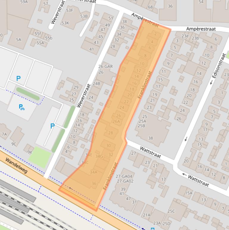 Kaart van postcodegebied 1521TD.