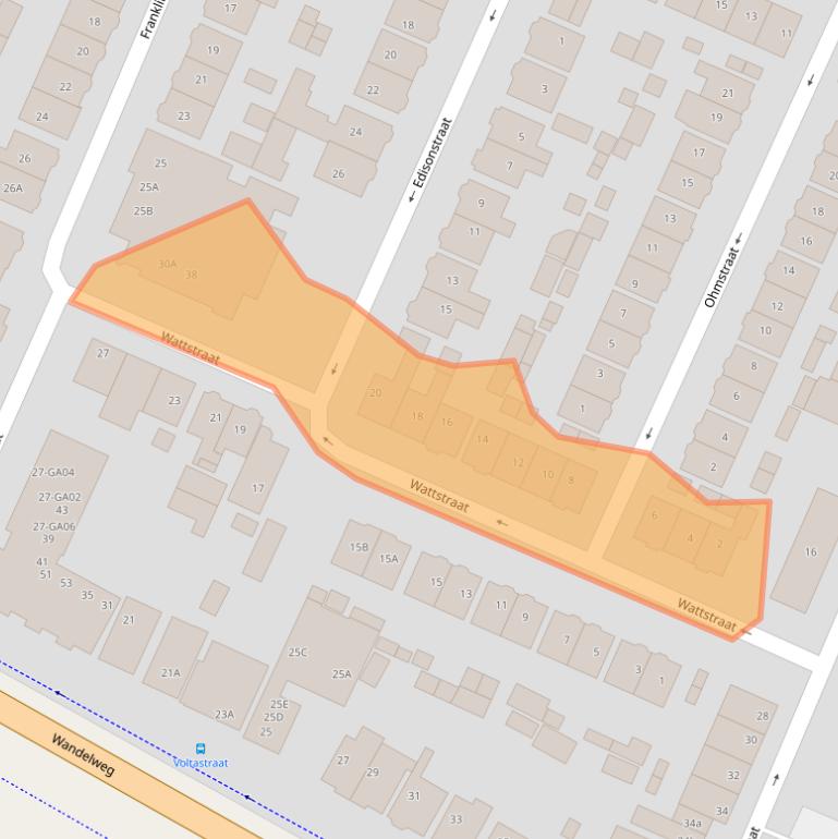 Kaart van postcodegebied 1521TG.