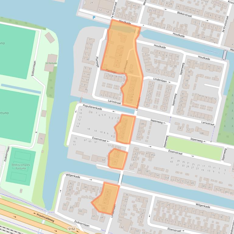 Kaart van postcodegebied 1521VK.