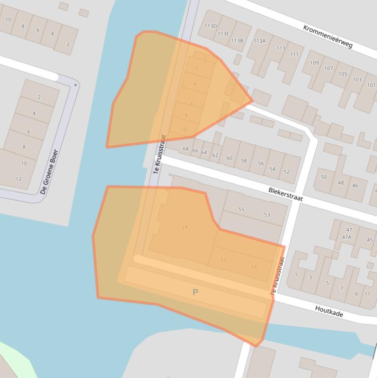 Kaart van postcodegebied 1521VP.