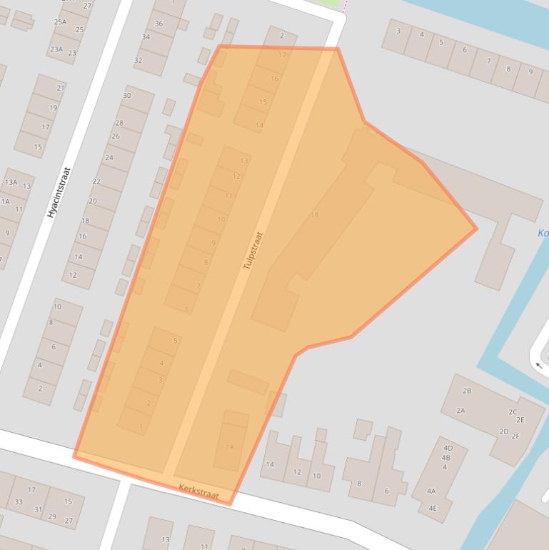 Kaart van postcodegebied 1521WB.