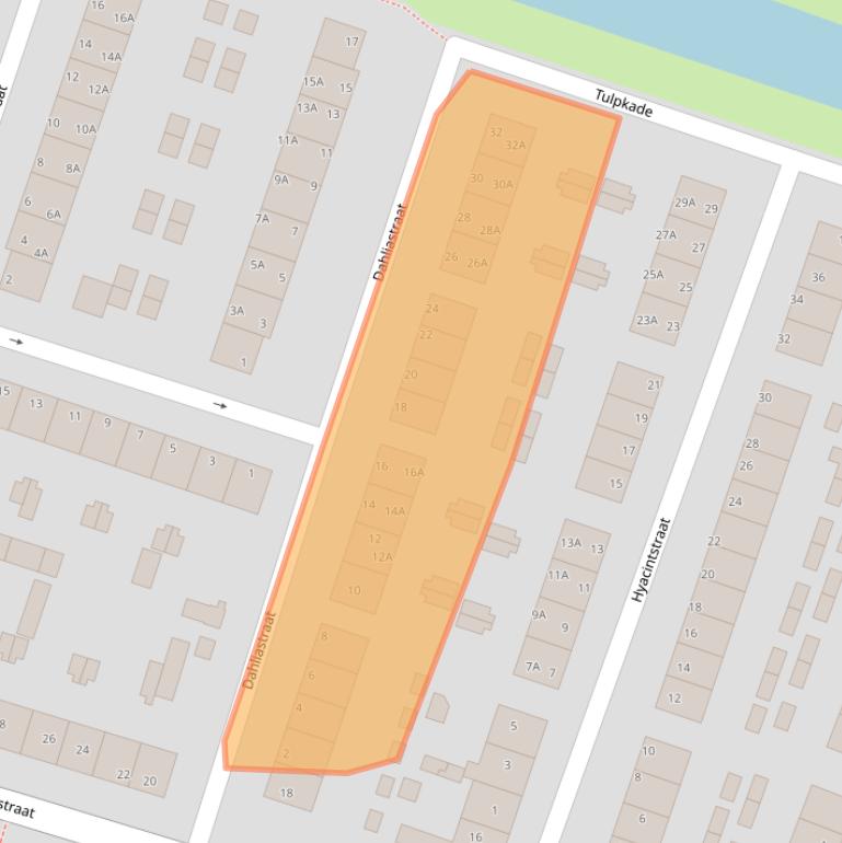 Kaart van postcodegebied 1521WH.