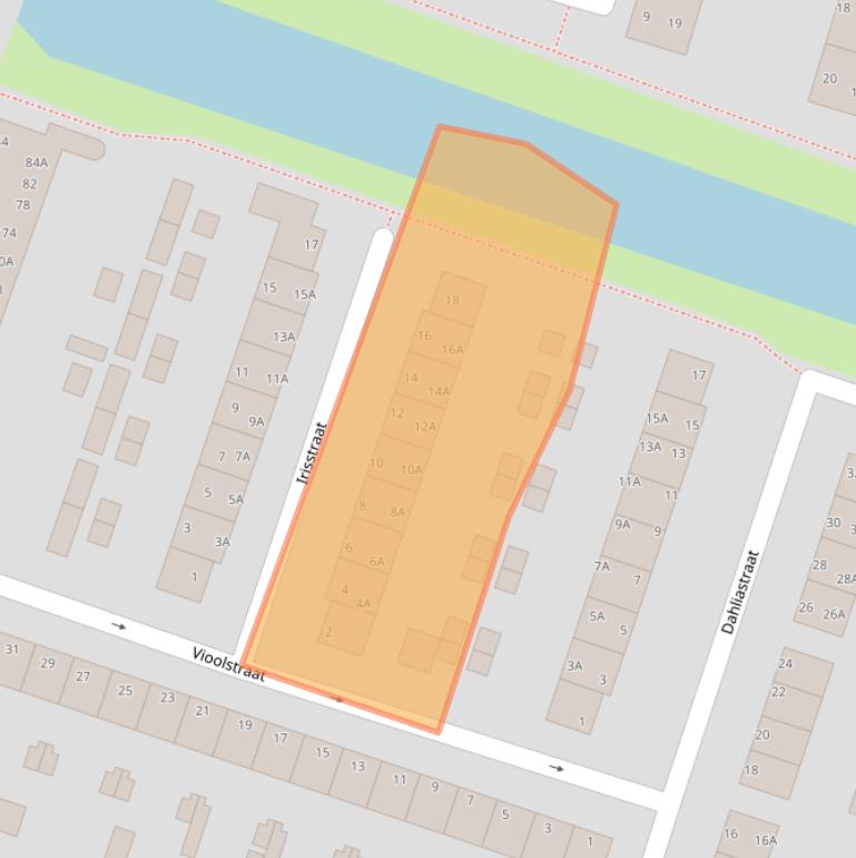 Kaart van postcodegebied 1521WL.