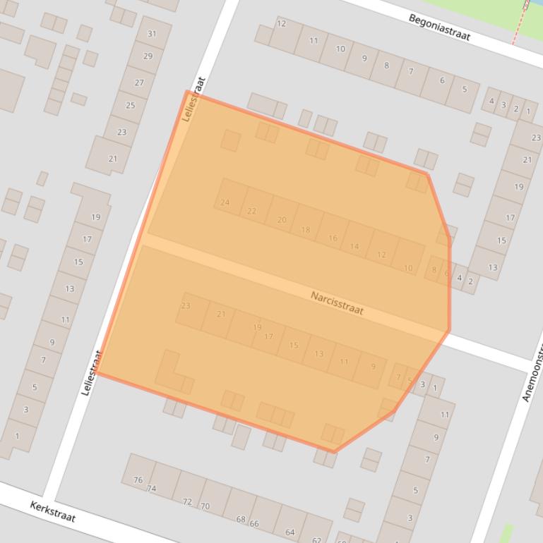 Kaart van postcodegebied 1521WP.