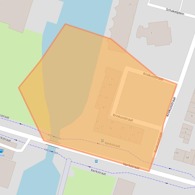 Kaart van postcodegebied 1521WV.