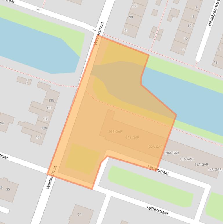 Kaart van postcodegebied 1521XD.