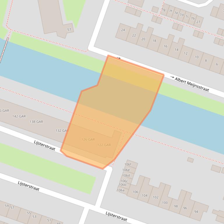 Kaart van postcodegebied 1521XE.