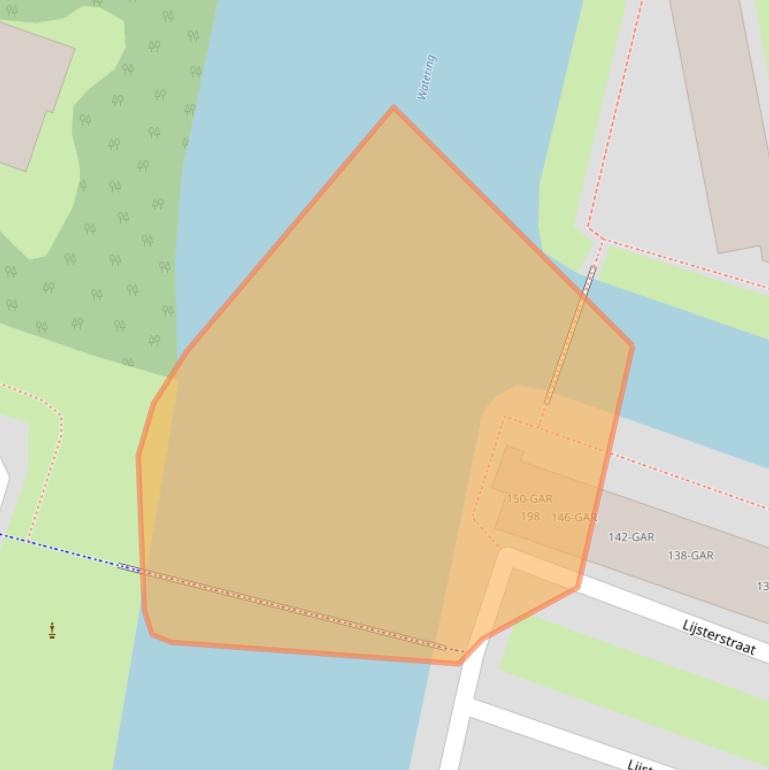 Kaart van postcodegebied 1521XG.