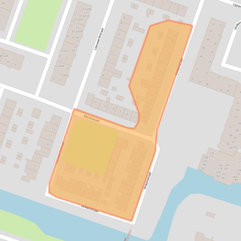 Kaart van postcodegebied 1521XL.