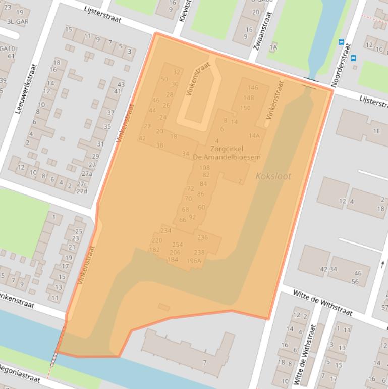 Kaart van postcodegebied 1521XM.