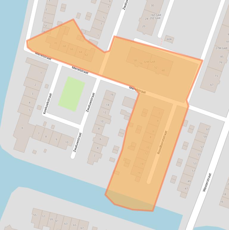 Kaart van postcodegebied 1521XS.