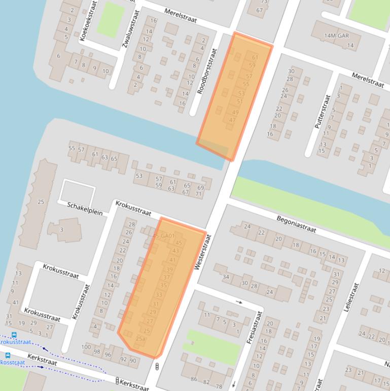 Kaart van postcodegebied 1521ZA.