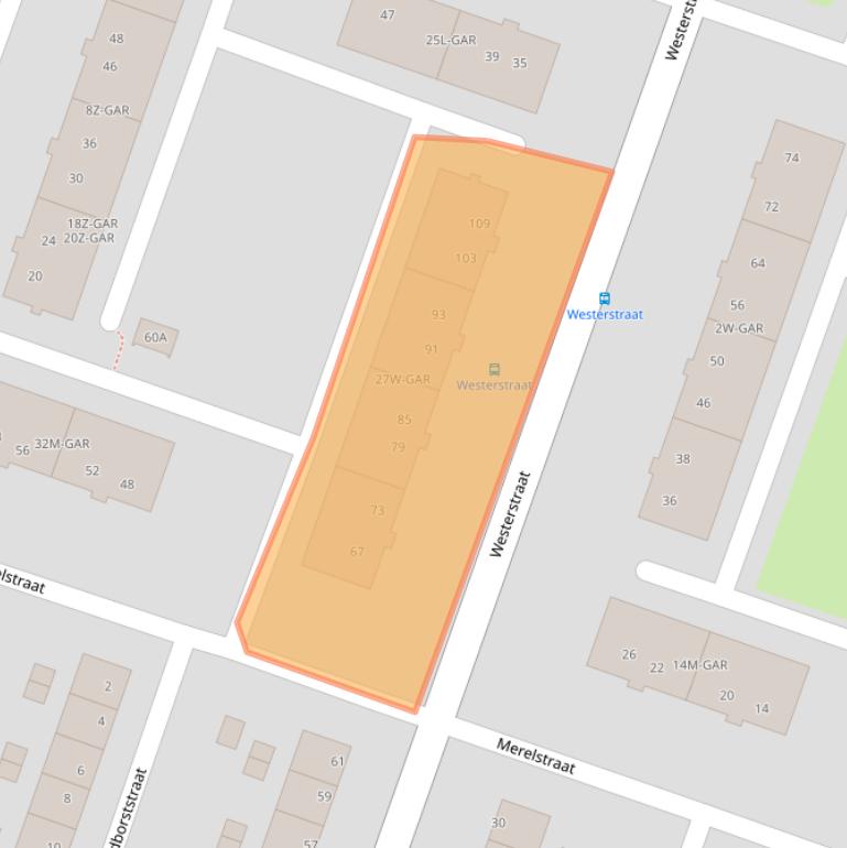 Kaart van postcodegebied 1521ZB.