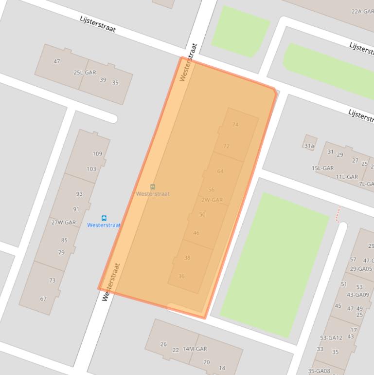 Kaart van postcodegebied 1521ZE.