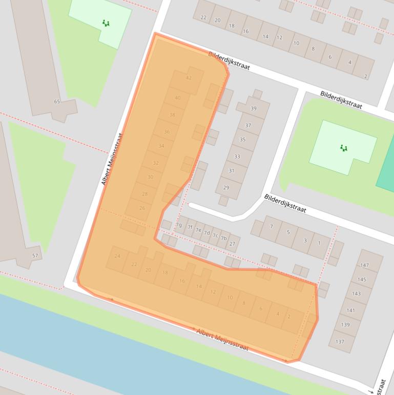 Kaart van postcodegebied 1521ZN.