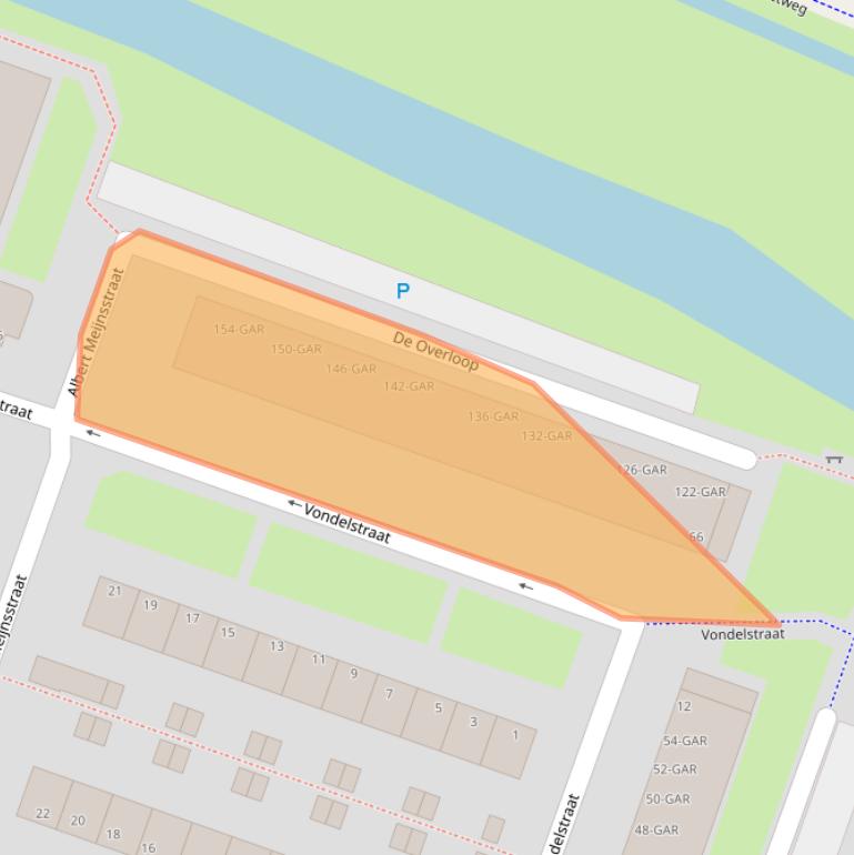 Kaart van postcodegebied 1521ZT.