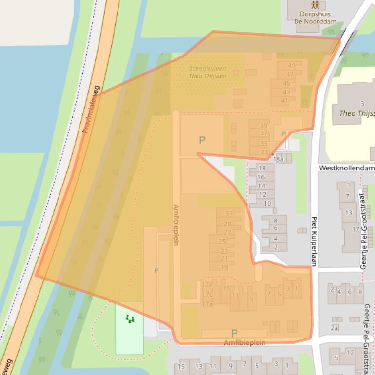 Kaart van postcodegebied 1525PA.